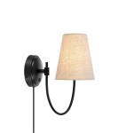 Wall lamps with lampshade - Markslojd AMAR Wall-mounted Beige/Black 108907 - product 1