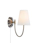 Wall lamps with lampshade - Markslojd AMAR Wall Mounted Ecru/Antique Brass 108908 - product 1