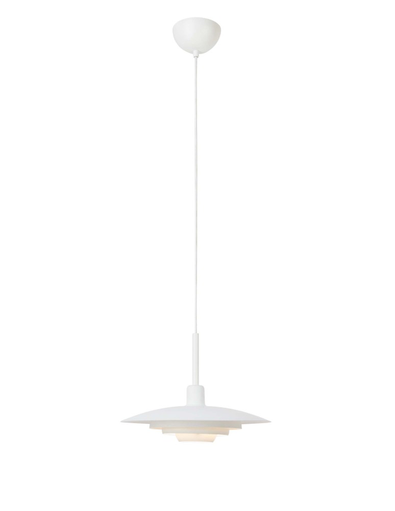 Scandinavian style pendant lamps - Markslojd PINY Pendant 1L 35cm White 108874 - product kolory-swiatla.pl 1