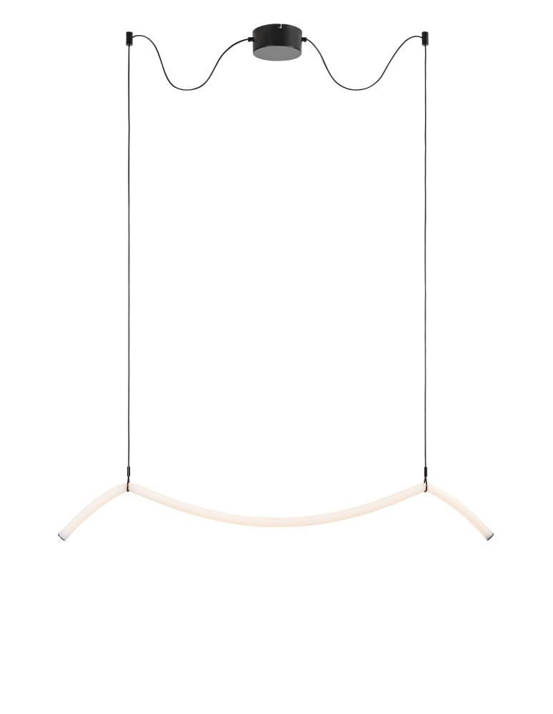 Pendant lamps over the island - Markslojd MELT LED Pendant White/Black 108873 - product kolory-swiatla.pl 1