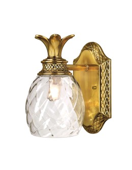 Elstead Lighting Kinkiet Plantation - 1 źródło światła - Oksydowany mosiądz IP44 HK-PLANTATION1-BATH-BB