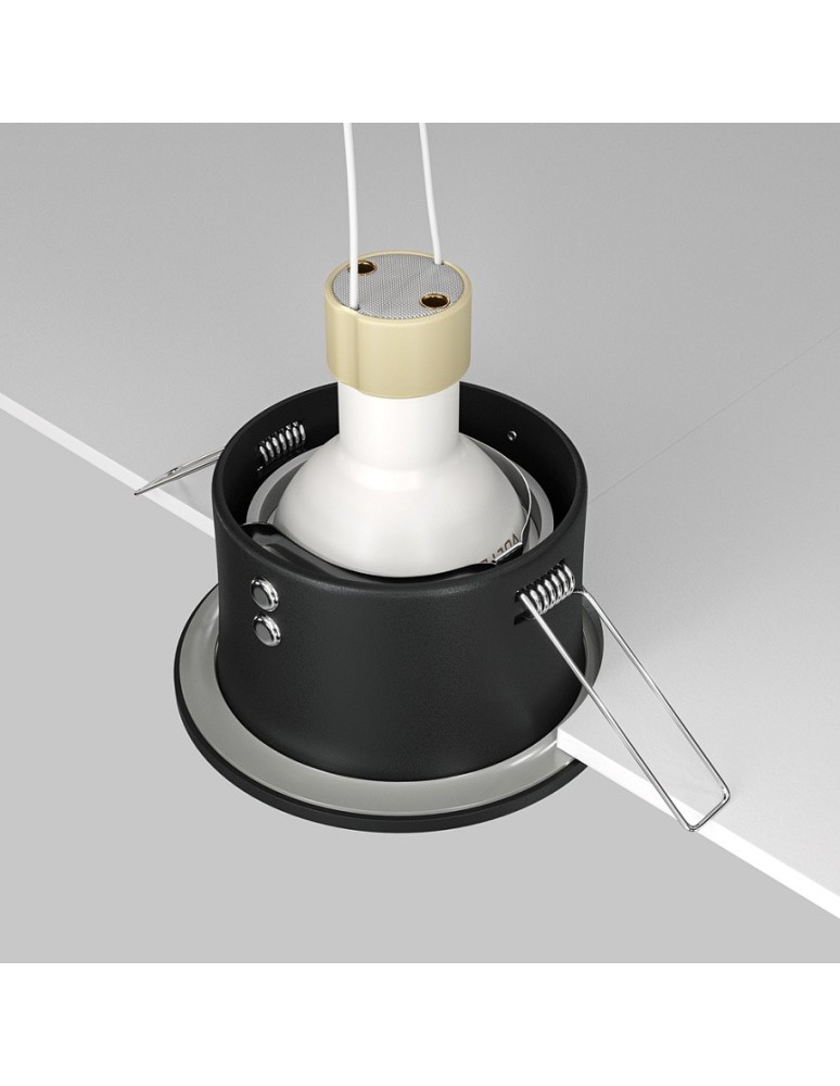 Flush-mounted lamps - pendants - Maytoni Zoom 1xGU10 50W flush mount DL032-2-01B black - product kolory-swiatla.pl 3