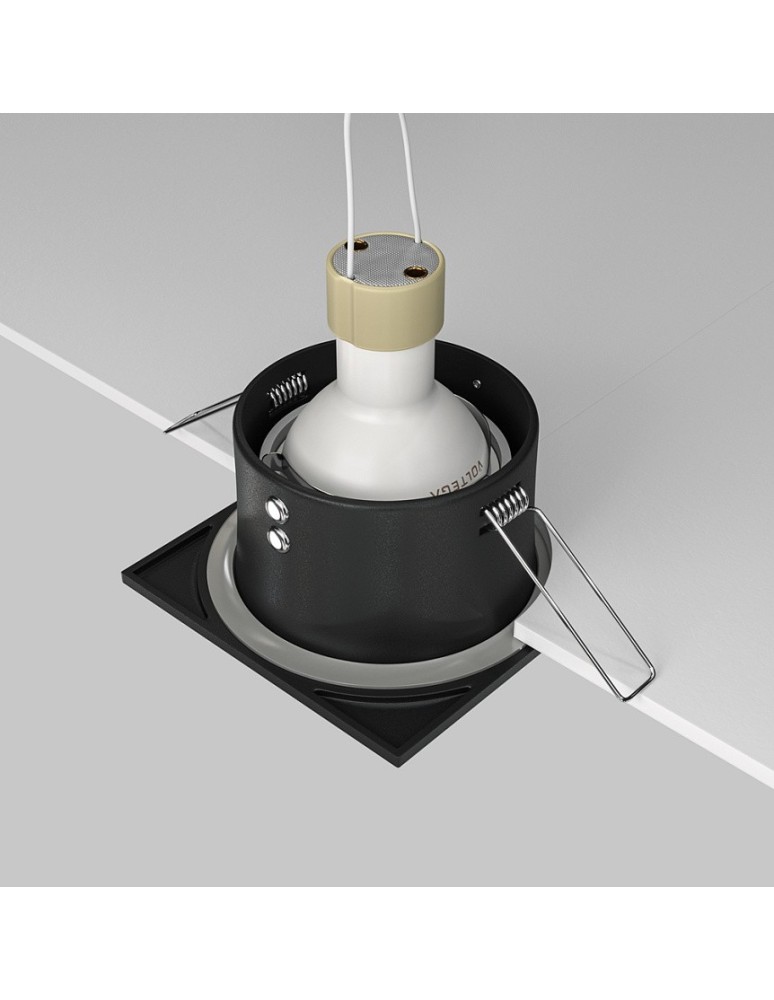 Flush-mounted lamps - pendants - Maytoni Zoom 1xGU10 50W flush mount DL033-2-01B black - product kolory-swiatla.pl 4