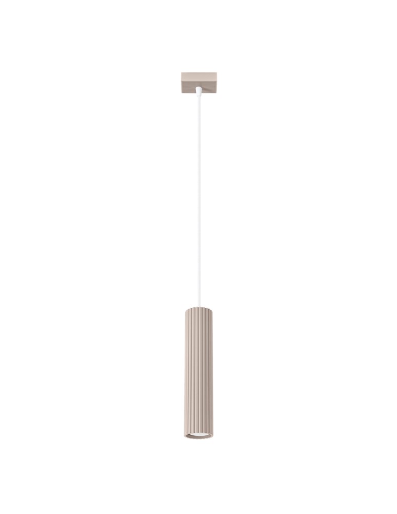 Pendant lamps - Sollux KARBON 1 taupe pendant lamp SL.1759 - product kolory-swiatla.pl 1