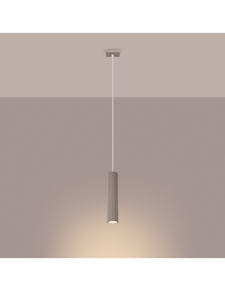 Sollux Lampa wisząca KARBON 1 taupe SL.1759