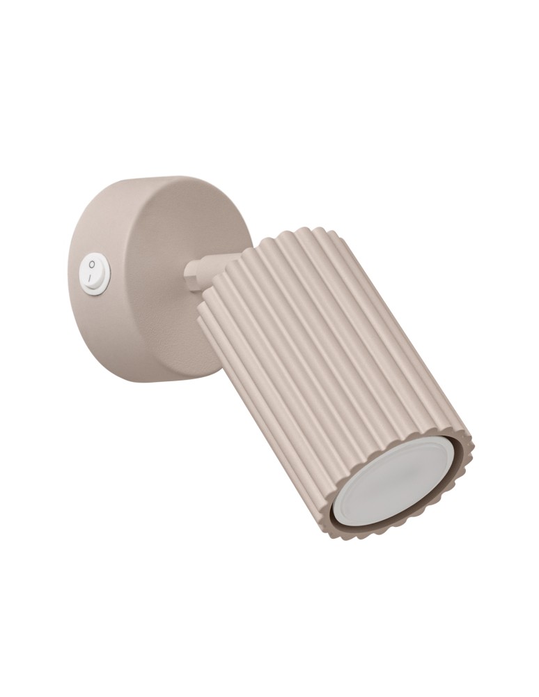Wall lamps - Sollux Wall lamp KARBON taupe with switch SL.1762 - product kolory-swiatla.pl 1
