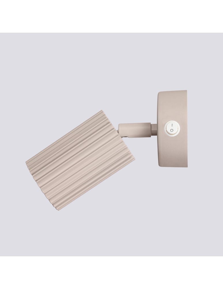 Wall lamps - Sollux Wall lamp KARBON taupe with switch SL.1762 - product kolory-swiatla.pl 4