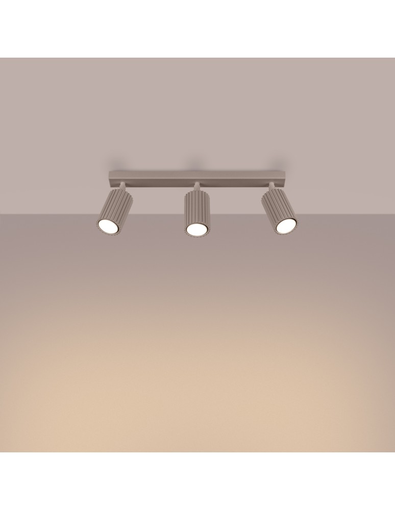 Ceiling lamps - Sollux Plafond KARBON 3L taupe SL.1764 - product kolory-swiatla.pl 3