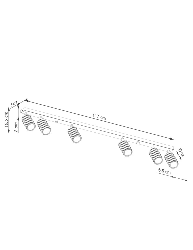 Ceiling lamps - Sollux Plafon KARBON 6L taupe SL.1766 - product kolory-swiatla.pl 9