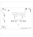 Sollux Plafon KARBON 6L taupe SL.1766 Sollux Plafon KARBON 6L taupe SL.1766