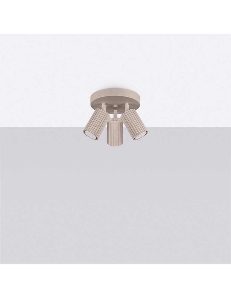 Ceiling lamps - Sollux Plafond KARBON 3P taupe SL.1768 - product kolory-swiatla.pl 2