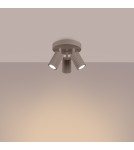 Ceiling lamps - Sollux Plafond KARBON 3P taupe SL.1768 - product 3