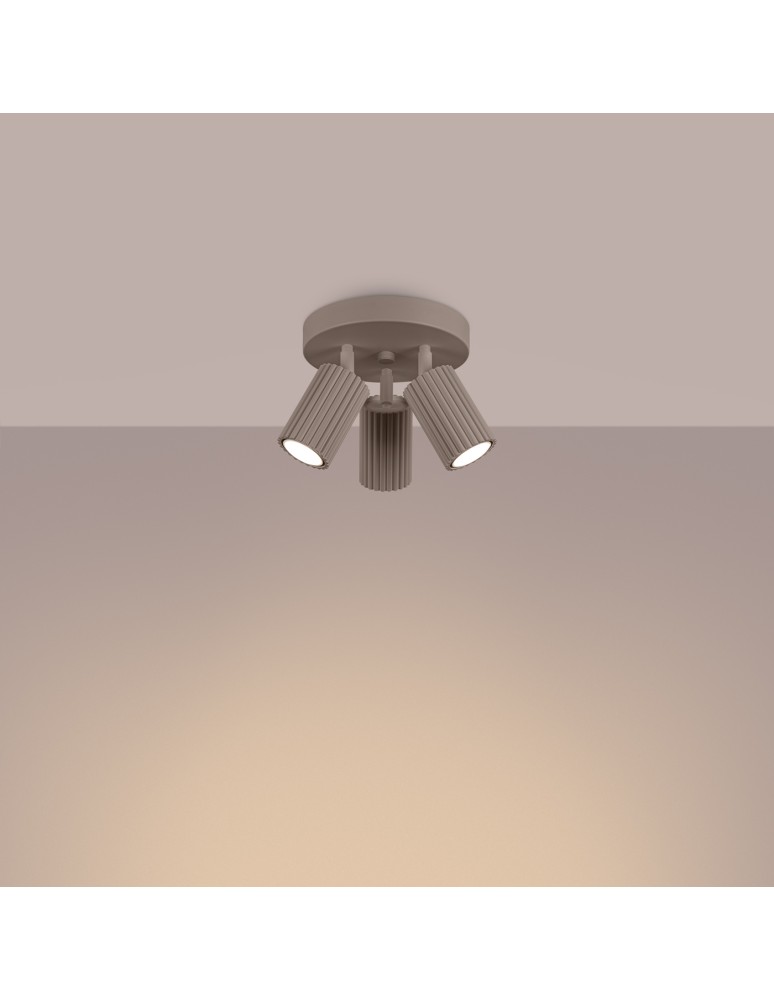 Ceiling lamps - Sollux Plafond KARBON 3P taupe SL.1768 - product kolory-swiatla.pl 3