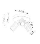 Sollux Plafon KARBON 3P taupe SL.1768 Sollux Plafon KARBON 3P taupe SL.1768