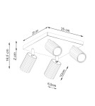 Ceiling lamps - Sollux Plafond KARBON 4 taupe SL.1769 - product 8