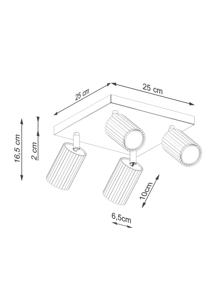 Ceiling lamps - Sollux Plafond KARBON 4 taupe SL.1769 - product kolory-swiatla.pl 8