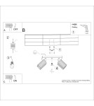 Ceiling lamps - Sollux Plafond KARBON 4 taupe SL.1769 - product 9
