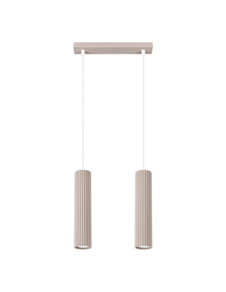 Pendant lamps - Sollux KARBON 2 taupe pendant lamp SL.1773 - product kolory-swiatla.pl 1