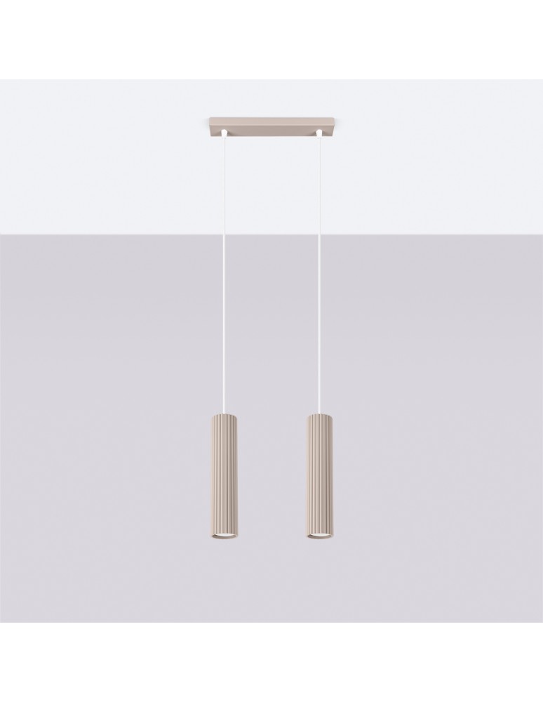 Sollux Lampa wisząca KARBON 2 taupe SL.1773
