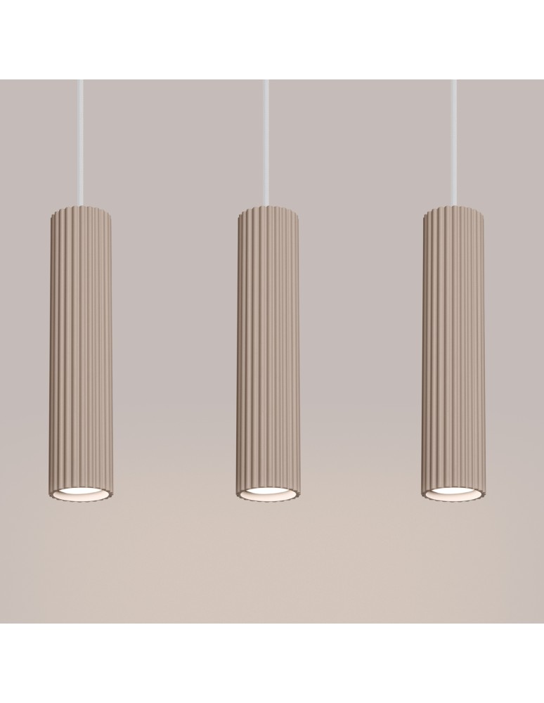 Sollux Lampa wisząca KARBON 3L taupe SL.1774