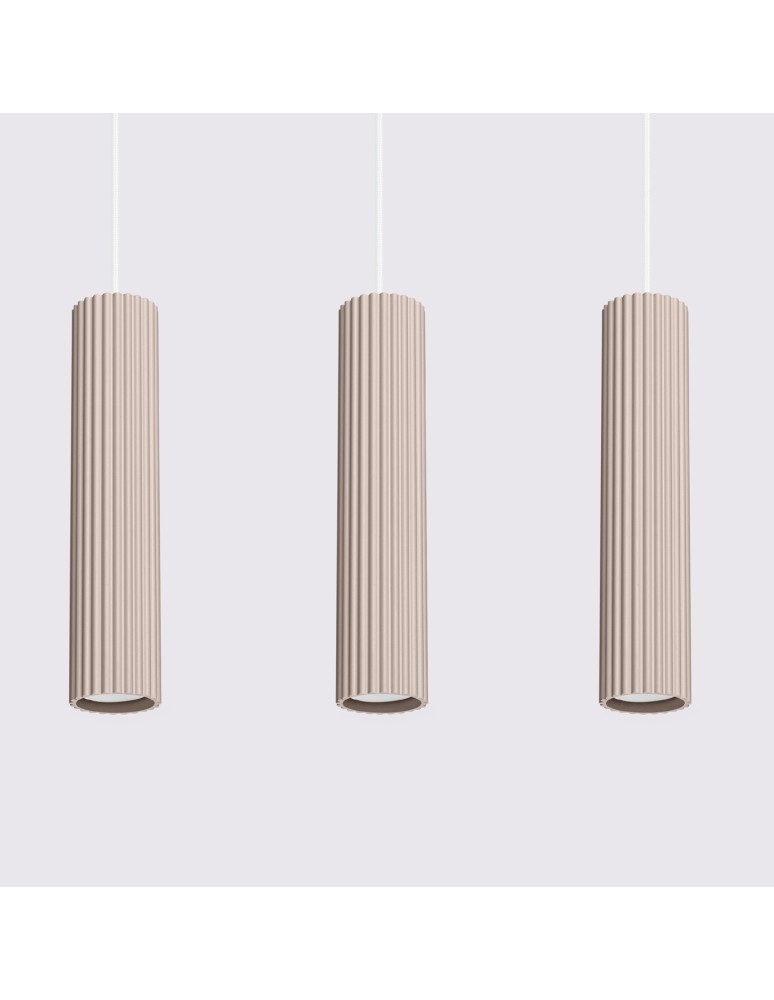 Sollux Lampa wisząca KARBON 3L taupe SL.1774