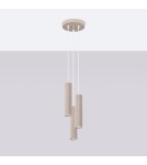 Pendant lamps - Sollux KARBON 3P taupe pendant lamp SL.1775 - product 2