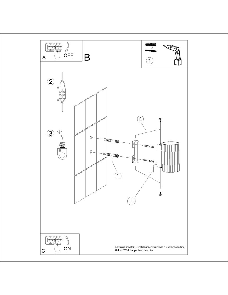 Wall lamps - Sollux Wall lamp KARBON 10 taupe SL.1777 - product kolory-swiatla.pl 9