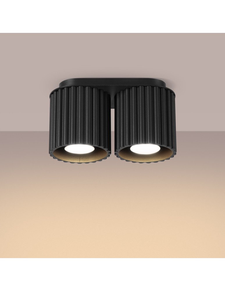 Ceiling lamps - Sollux Plafond AURA 2 black GU10 SL.1785 - product kolory-swiatla.pl 3