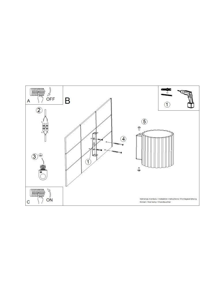 Wall lamps - Sollux Wall lamp AURA black G9 SL.1786 - product kolory-swiatla.pl 10