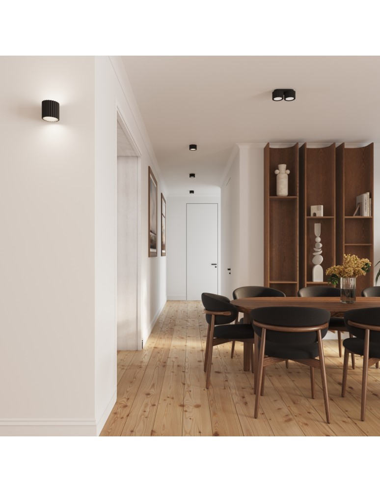 Sollux Plafond AURA 1 black Gx53 SL.1787