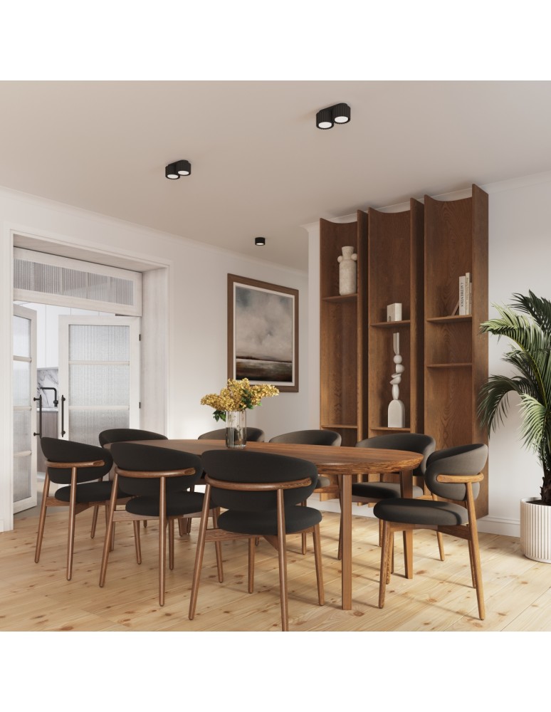 Sollux Plafond AURA 1 black Gx53 SL.1787