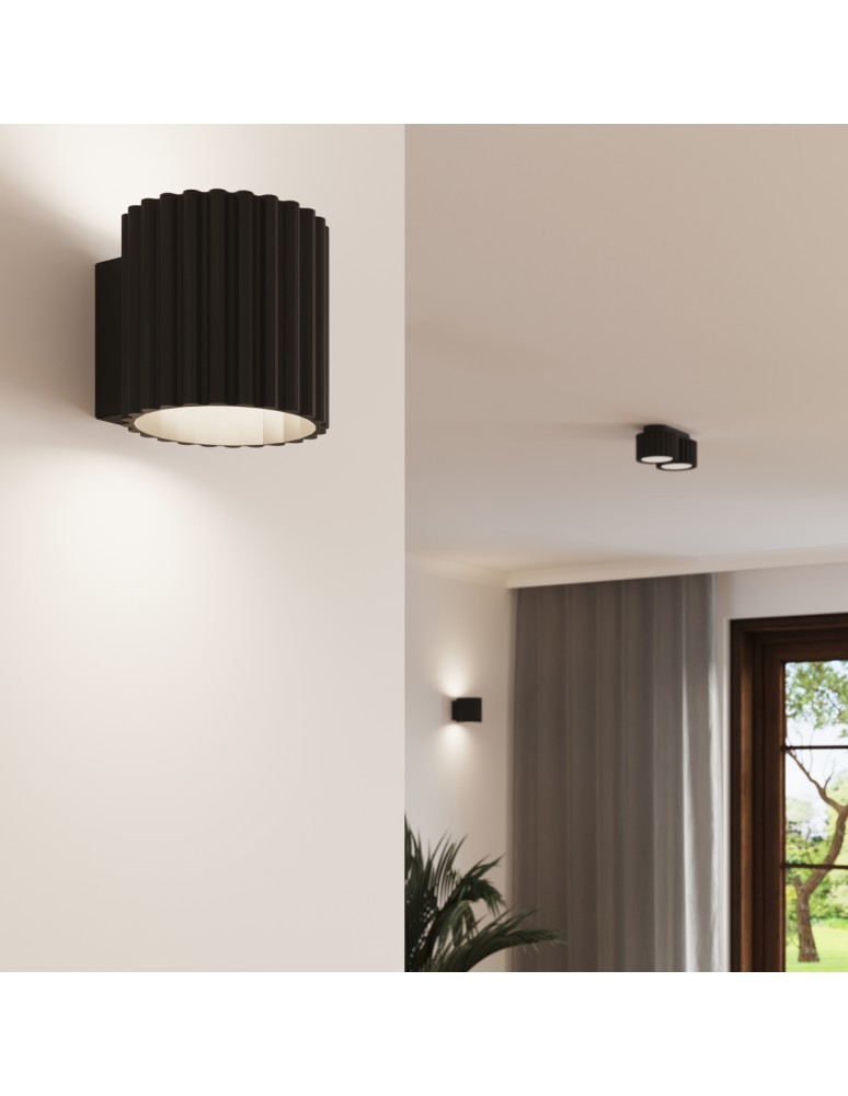 Sollux Plafond AURA 1 black Gx53 SL.1787