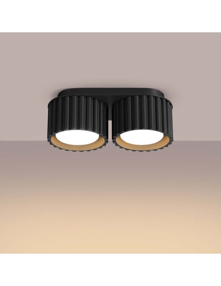 Sollux Plafon AURA 2 czarny Gx53 SL.1788
