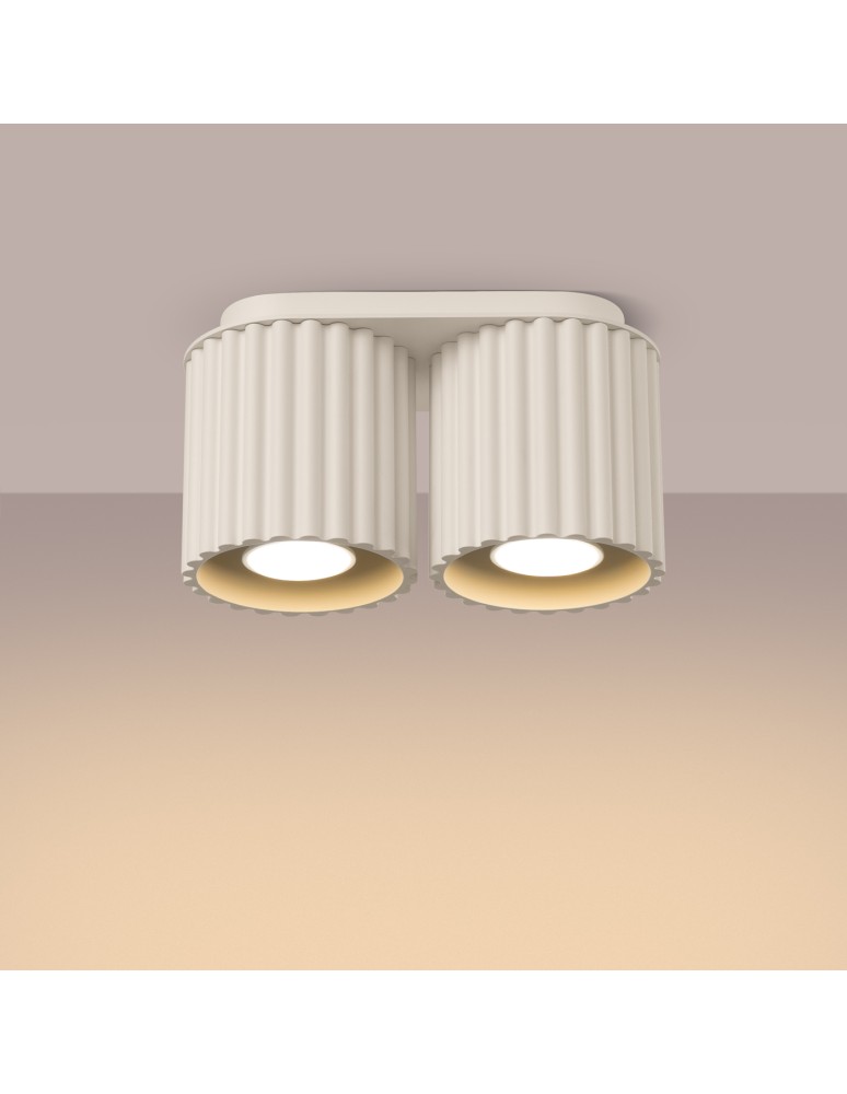 Ceiling lamps - Sollux Plafond AURA 2 beige GU10 SL.1790 - product kolory-swiatla.pl 3