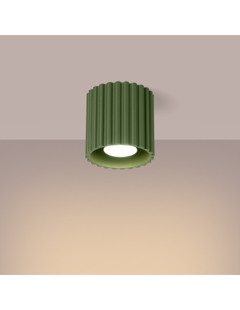 Ceiling lamps - Sollux Plafond AURA 1 olive green GU10 SL.1794 - product kolory-swiatla.pl 3