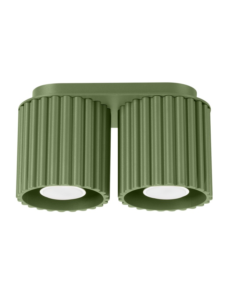 Ceiling lamps - Sollux Plafond AURA 2 olive green GU10 SL.1795 - product kolory-swiatla.pl 1