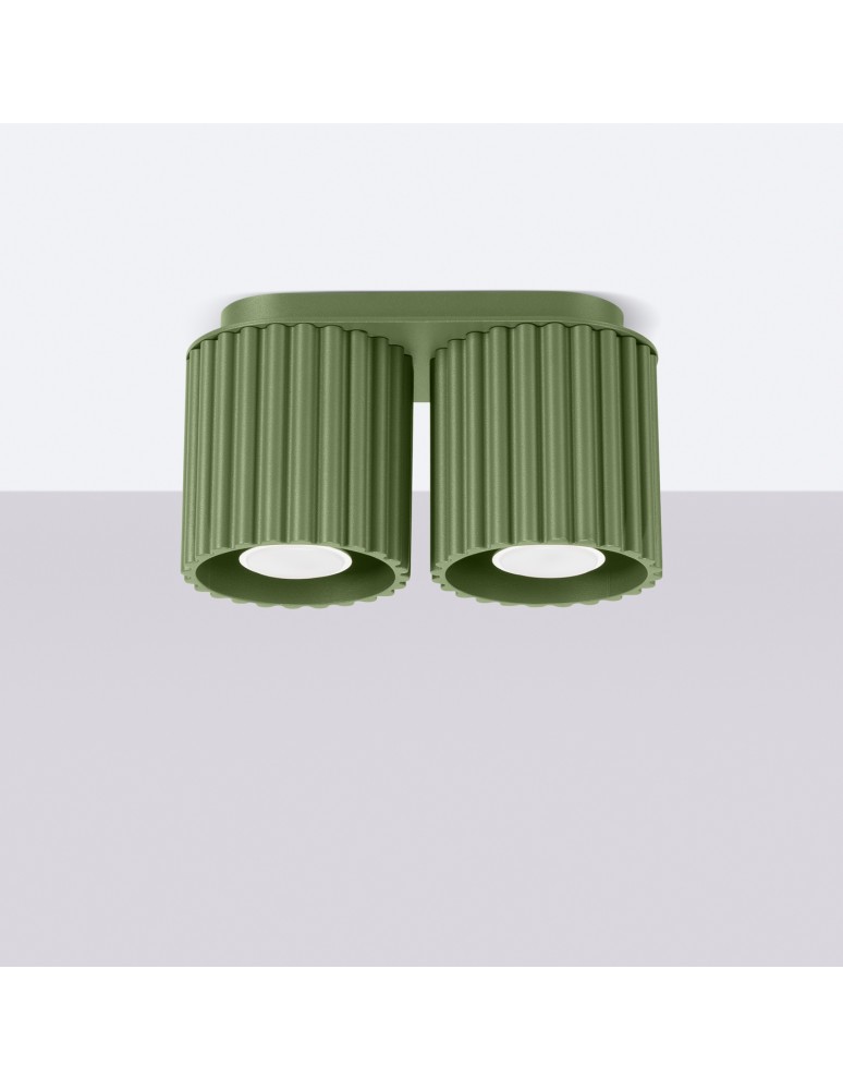 Ceiling lamps - Sollux Plafond AURA 2 olive green GU10 SL.1795 - product kolory-swiatla.pl 2