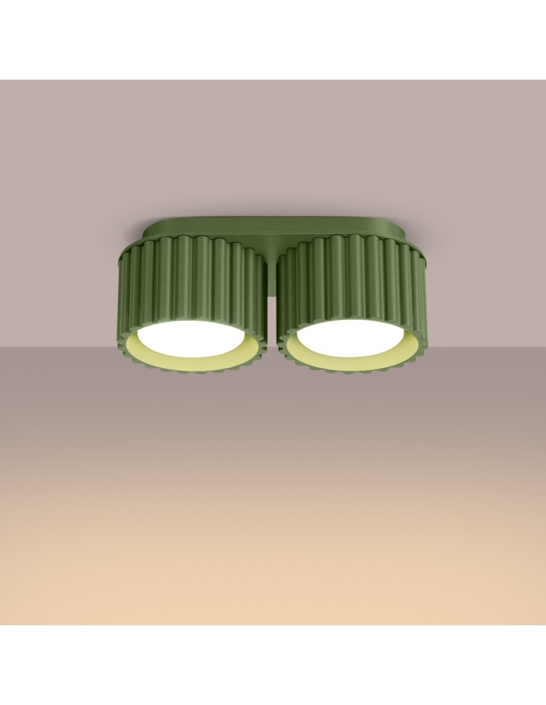 Ceiling lamps - Sollux Plafond AURA 2 olive green Gx53 SL.1798 - product kolory-swiatla.pl 3