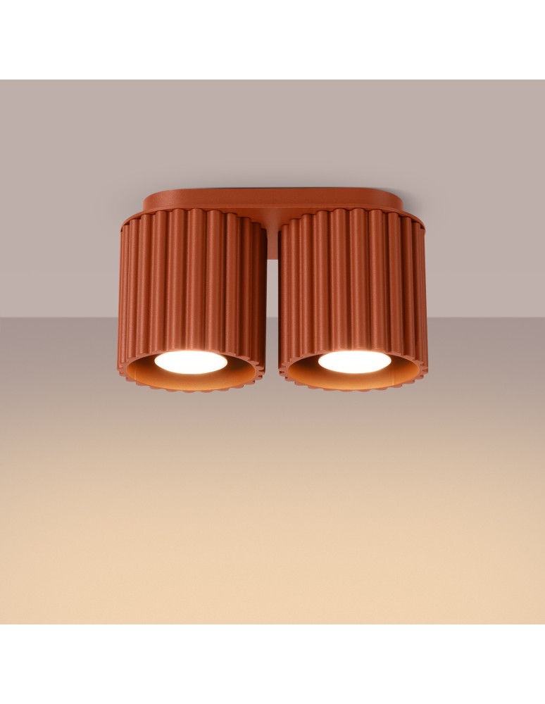 Ceiling lamps - Sollux Plafond AURA 2 ochre red GU10 SL.1800 - product kolory-swiatla.pl 3