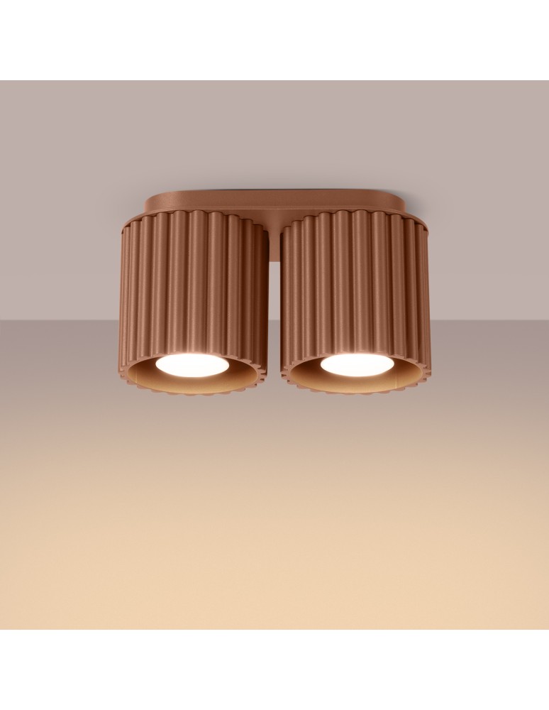 Ceiling lamps - Sollux Plafond AURA 2 mocca GU10 SL.1805 - product kolory-swiatla.pl 3