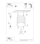 Ceiling lamps - Sollux Plafond AURA 1 ultramarine GU10 SL.1809 - product 8