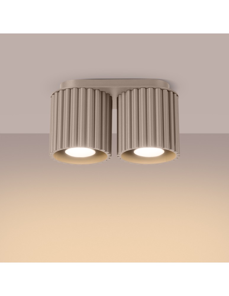Ceiling lamps - Sollux Plafond AURA 2 taupe GU10 SL.1815 - product kolory-swiatla.pl 3