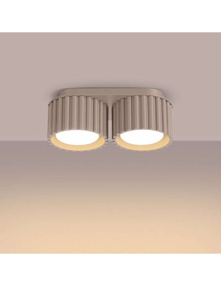 Ceiling lamps - Sollux Plafond AURA 2 taupe Gx53 SL.1818 - product kolory-swiatla.pl 3