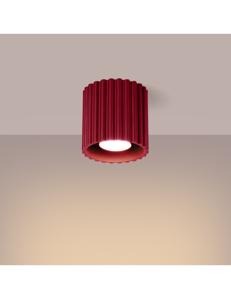 Ceiling lamps - Sollux Plafond AURA 1 burgundy GU10 SL.1819 - product kolory-swiatla.pl 3