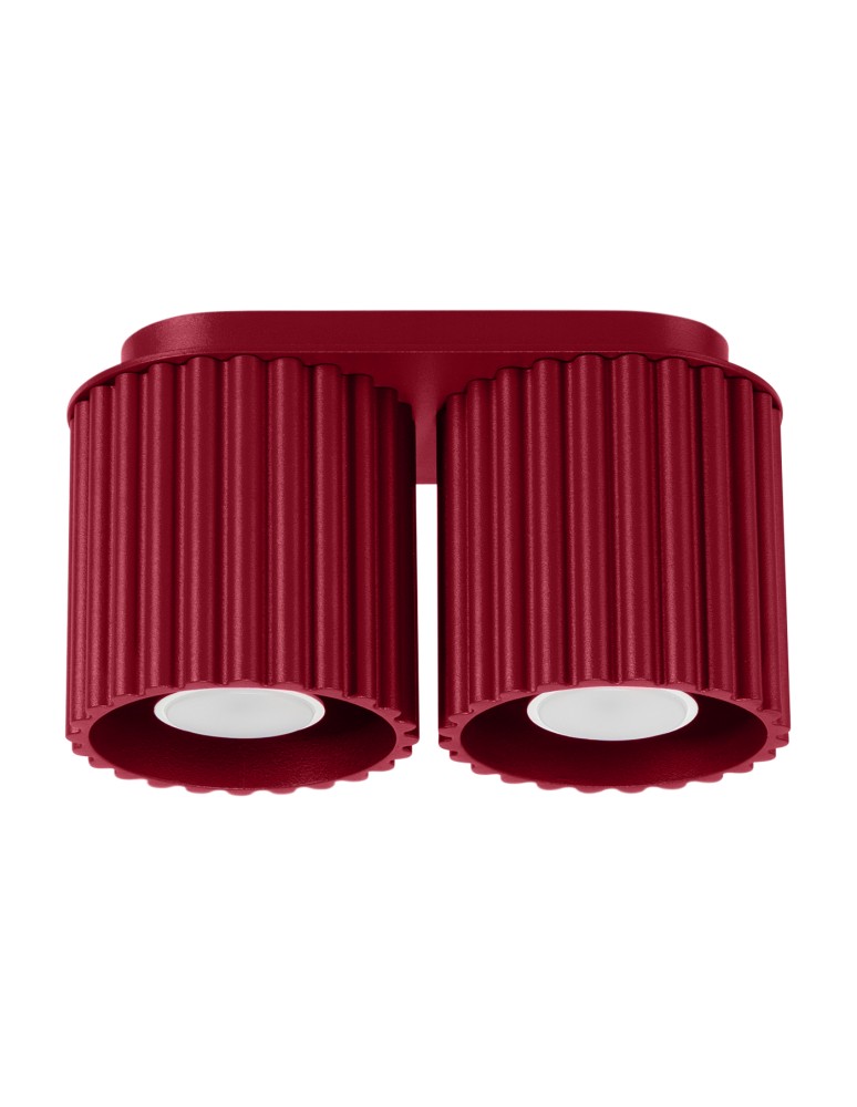 Ceiling lamps - Sollux Plafond AURA 2 burgundy GU10 SL.1820 - product kolory-swiatla.pl 1