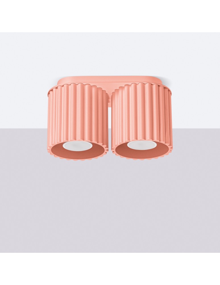 Ceiling lamps - Sollux Plafond AURA 2 peach GU10 SL.1825 - product kolory-swiatla.pl 2