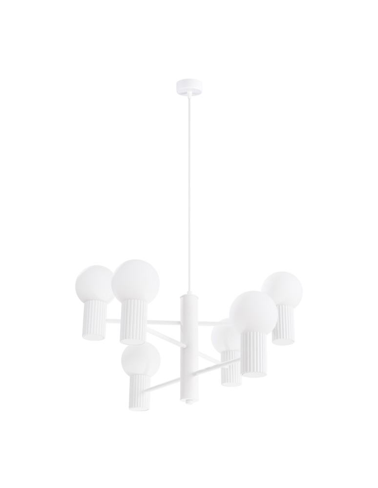 Chandeliers - Sollux Chandelier HALO 6 white SL.1829 - product kolory-swiatla.pl 1