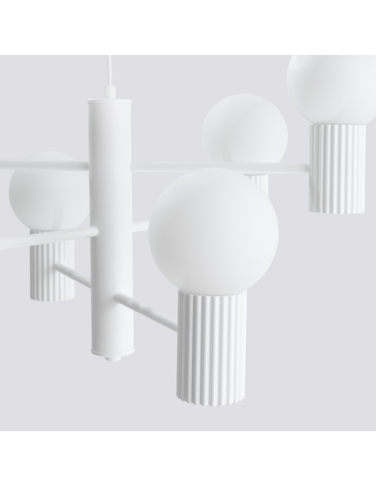 Chandeliers - Sollux Chandelier HALO 6 white SL.1829 - product kolory-swiatla.pl 5