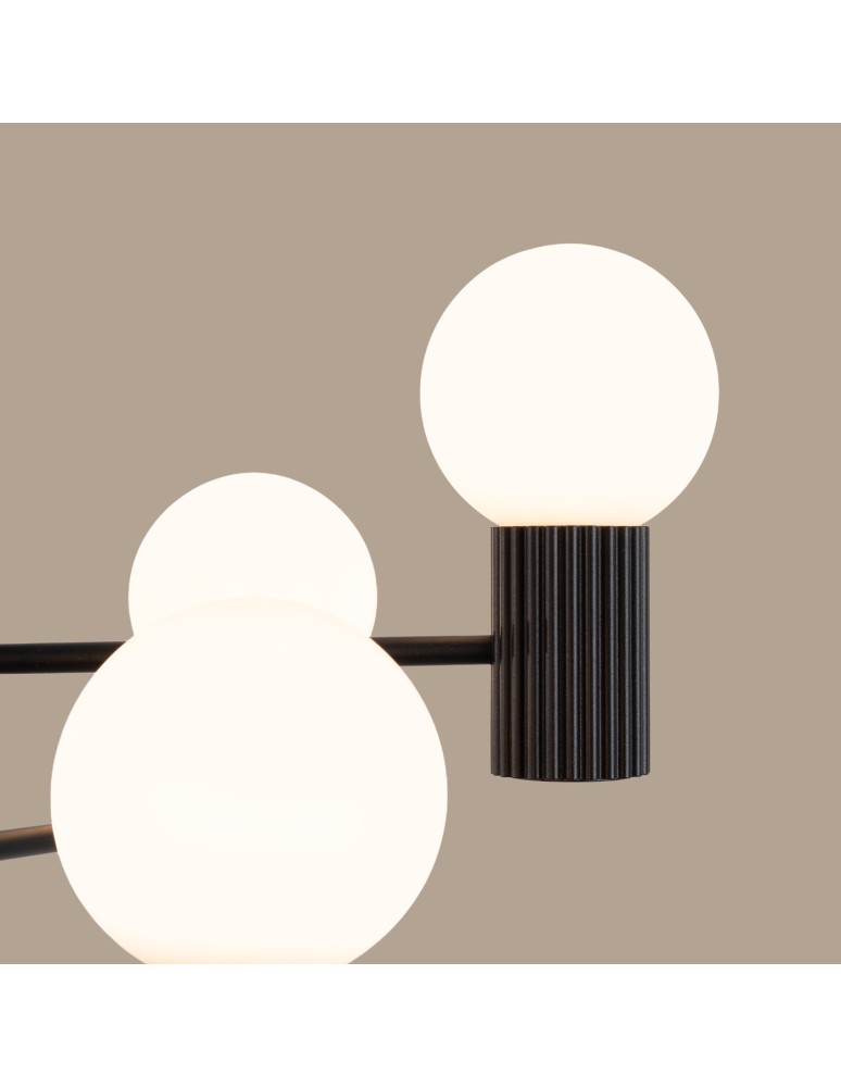 Chandeliers - Sollux Chandelier HALO 6 black SL.1830 - product kolory-swiatla.pl 4