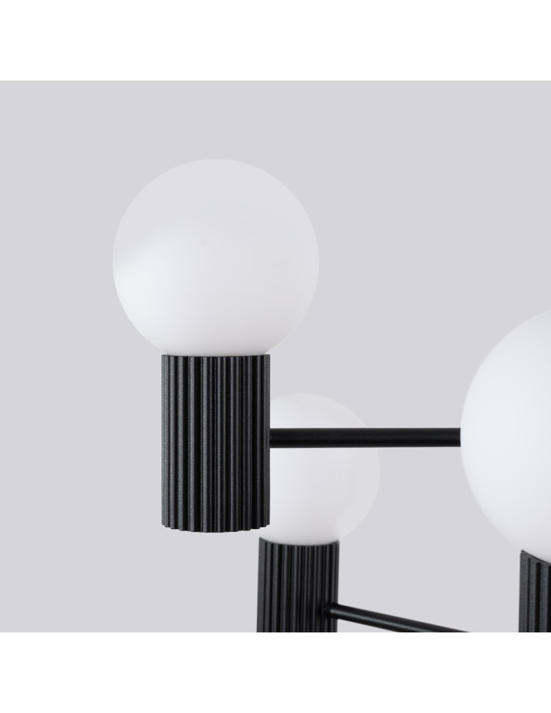 Chandeliers - Sollux Chandelier HALO 6 black SL.1830 - product kolory-swiatla.pl 5